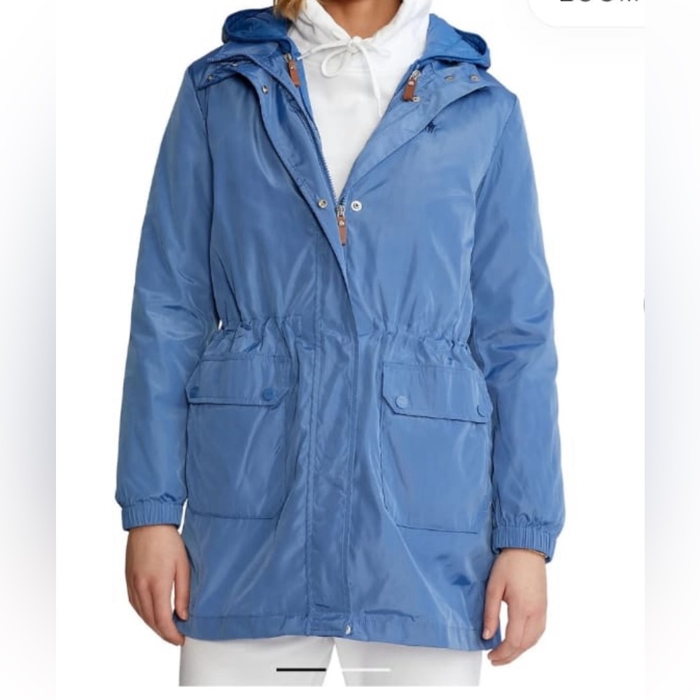 NWT Ralph Lauren Polo Golf Convertible 2-In-1 Hooded Jacket Quilted Blue Size M